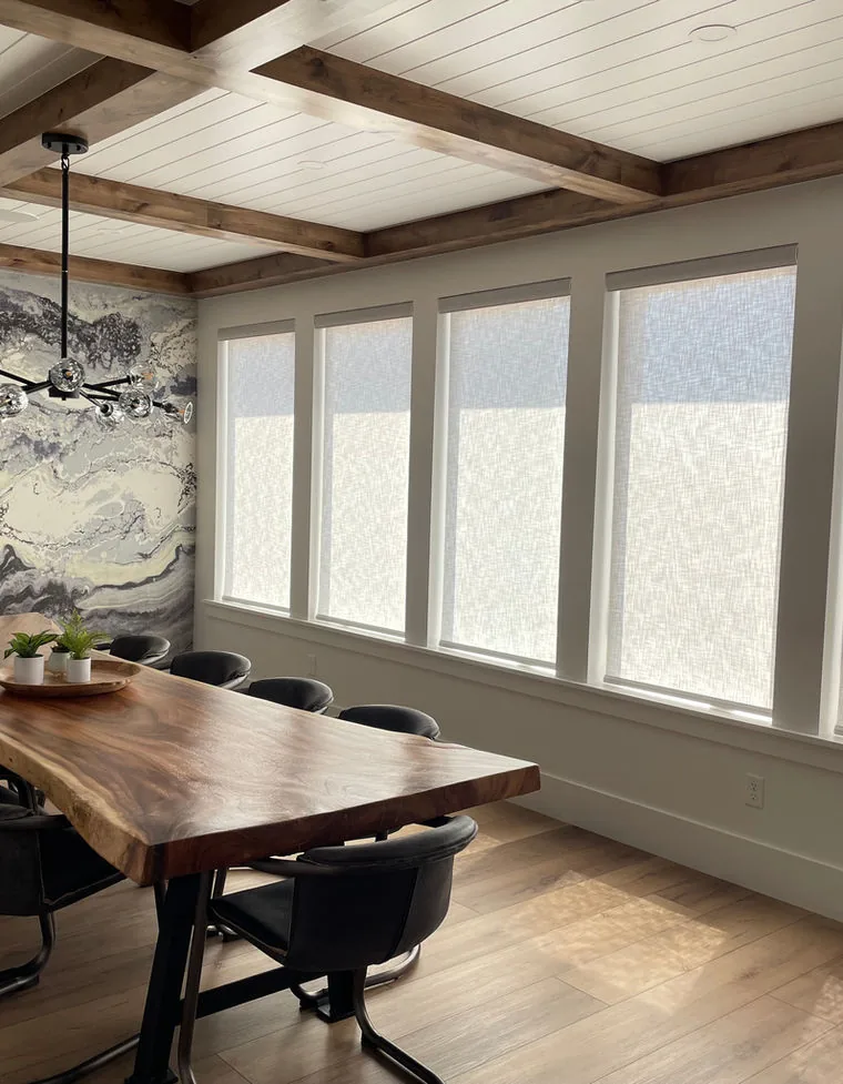 Commercial window coverings in a South Jordan office
